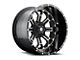 Fuel Wheels Crush Matte Black Machined 6-Lug Wheel; 22x14; -70mm Offset (99-06 Silverado 1500)