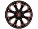 Fuel Wheels Assault Matte Black Red Milled 5-Lug Wheel; 17x9; -12mm Offset (87-90 Dakota)