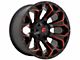 Fuel Wheels Assault Matte Black Red Milled 5-Lug Wheel; 20x9; 1mm Offset (87-90 Dakota)