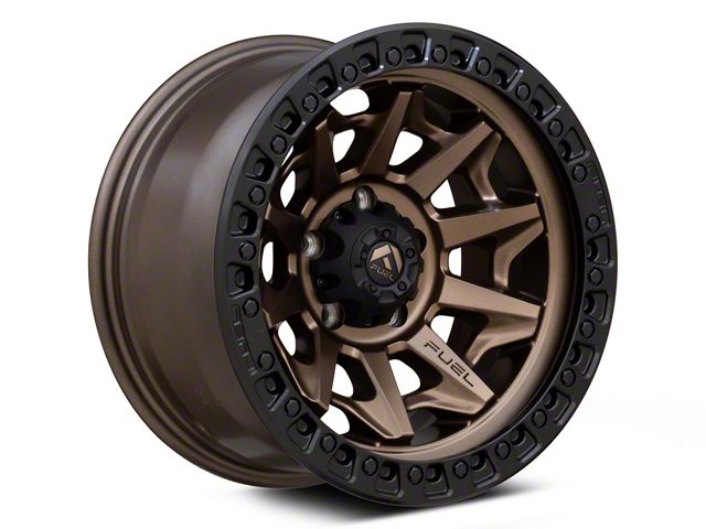 Fuel Wheels Covert Matte Bronze with Black Bead Ring 5-Lug Wheel; 15x8; -19mm Offset (87-90 Dakota)