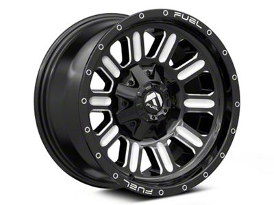 Fuel Wheels Hardline Gloss Black Milled 5-Lug Wheel; 15x8; -18mm Offset (87-90 Dakota)