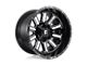 Fuel Wheels Hardline Gloss Black Milled 5-Lug Wheel; 15x8; -18mm Offset (87-90 Dakota)