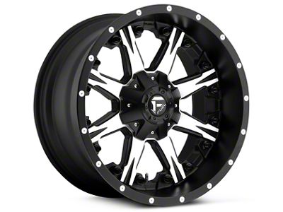 Fuel Wheels NUTZ Black Machined 5-Lug Wheel; 20x9; 1mm Offset (05-11 Dakota)