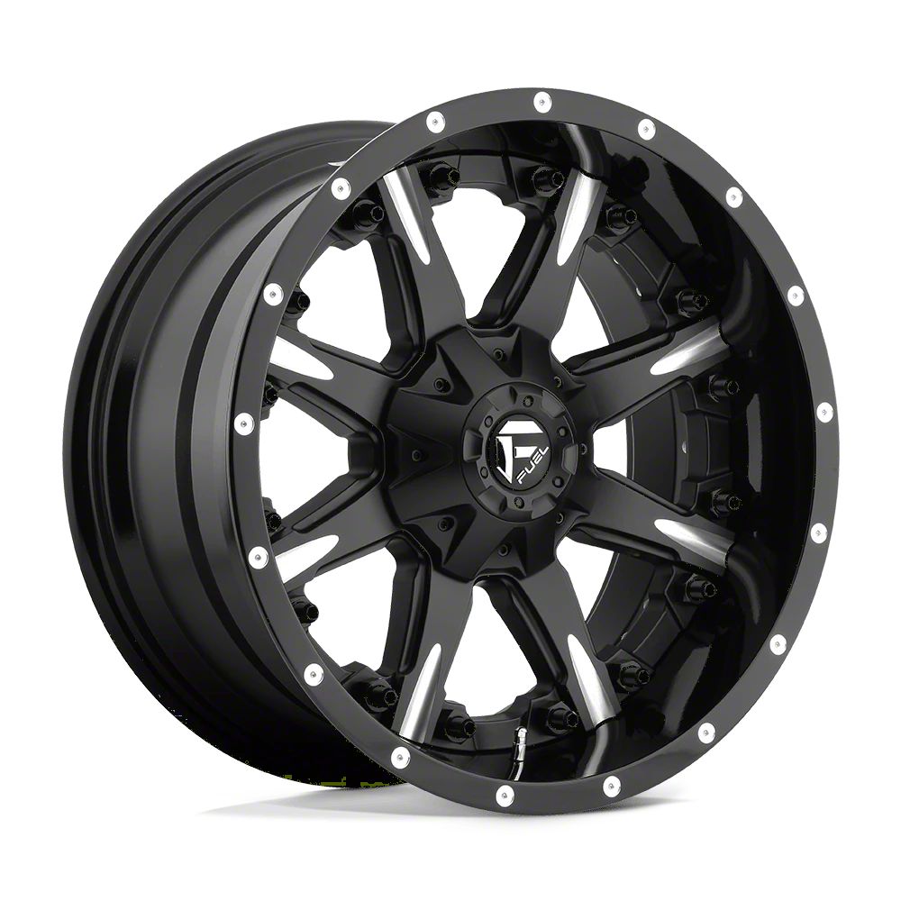 Fuel Wheels Dakota Nutz Matte Black Milled 5-Lug Wheel; 20x10; -19mm ...