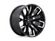 Fuel Wheels Rebar Gloss Black Milled 5-Lug Wheel; 20x10; -18mm Offset (05-11 Dakota)