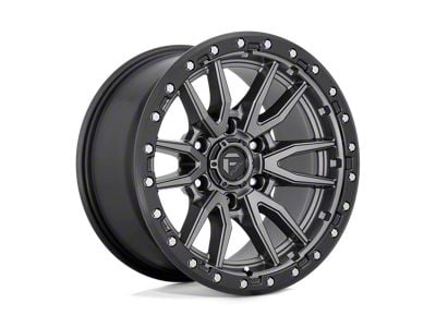 Fuel Wheels Rebel Matte Gunmetal with Black Bead Ring 5-Lug Wheel; 18x9; -12mm Offset (05-11 Dakota)