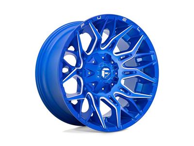 Fuel Wheels Twitch Anodized Blue Milled 5-Lug Wheel; 22x12; -44mm Offset (87-90 Dakota)
