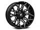 Fuel Wheels Twitch Glossy Black Milled 5-Lug Wheel; 22x12; -44mm Offset (87-90 Dakota)