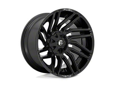 Fuel Wheels Typhoon Gloss Black 5-Lug Wheel; 22x12; -44mm Offset (87-90 Dakota)