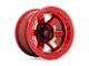 Fuel Wheels Block Beadlock Candy Red with Candy Red Ring 6-Lug Wheel; 17x8.5; 0mm Offset (21-24 F-150)