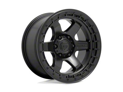 Fuel Wheels Block Matte Black with Black Ring 6-Lug Wheel; 18x9; 20mm Offset (21-24 F-150)
