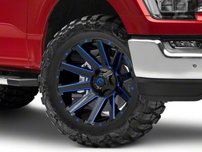 Fuel Wheels Contra Gloss Black with Blue Tinted Clear 6-Lug Wheel; 20x9; 20mm Offset (21-24 F-150)