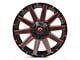 Fuel Wheels Contra Gloss Black with Red Tinted Clear 6-Lug Wheel; 20x10; -19mm Offset (21-24 F-150)
