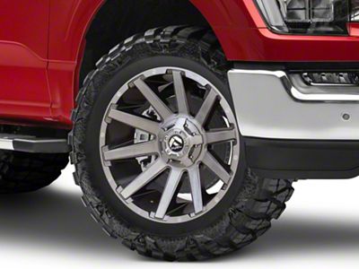 Fuel Wheels Contra Platinum Brushed Gunmetal with Tinted Clear 6-Lug Wheel; 20x10; -19mm Offset (21-25 F-150)