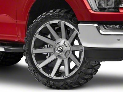 Fuel Wheels Contra Platinum Brushed Gunmetal with Tinted Clear 6-Lug Wheel; 22x12; -43mm Offset (21-25 F-150)