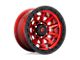 Fuel Wheels Covert Candy Red with Black Bead Ring 6-Lug Wheel; 17x9; -12mm Offset (21-24 F-150)