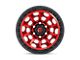 Fuel Wheels Covert Candy Red with Black Bead Ring 6-Lug Wheel; 17x9; -12mm Offset (21-24 F-150)