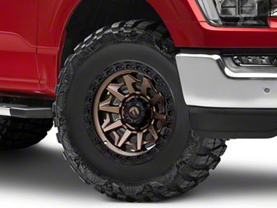 Fuel Wheels Covert Matte Bronze with Black Bead Ring 6-Lug Wheel; 17x9; -12mm Offset (21-24 F-150)