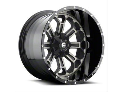 Fuel Wheels Crush Matte Black Machined 6-Lug Wheel; 22x14; -70mm Offset (15-20 F-150)