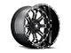 Fuel Wheels Crush Matte Black Machined 6-Lug Wheel; 22x14; -70mm Offset (15-20 F-150)