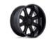 Fuel Wheels Darkstar Matte Black with Gloss Black Lip 6-Lug Wheel; 22x10; 10mm Offset (21-25 F-150)