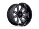 Fuel Wheels Darkstar Matte Gunmetal with Black Lip 5-Lug Wheel; 24x12; -44mm Offset (97-03 F-150)