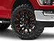 Fuel Wheels Flame Gloss Black Milled with Candy Red 6-Lug Wheel; 22x12; -44mm Offset (21-25 F-150)