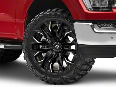 Fuel Wheels Flame Gloss Black Milled 6-Lug Wheel; 22x10; -18mm Offset (21-24 F-150)