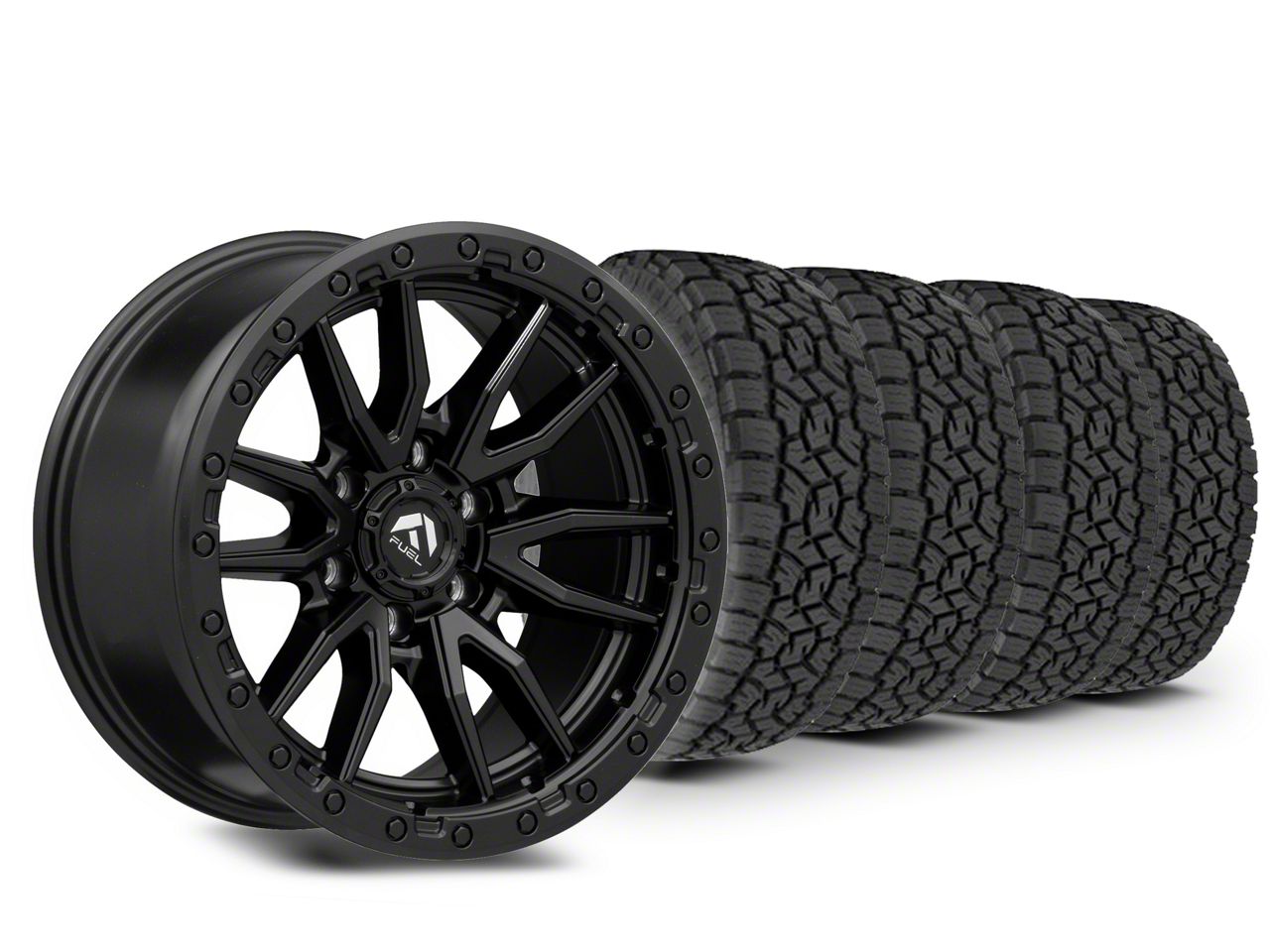 F-150 18x9 Fuel Rebel Wheel & 33in Toyo All-Terrain Open Country A/T ...