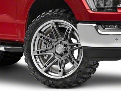 Fuel Wheels Fusion Forged Brawl Platinum with Chrome Lip 6-Lug Wheel; 22x10; -18mm Offset (21-25 F-150)