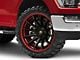 Fuel Wheels Fusion Forged Burn Matte Black with Candy Red Lip 6-Lug Wheel; 22x10; -18mm Offset (21-25 F-150)