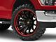 Fuel Wheels Fusion Forged Burn Matte Black with Candy Red Lip 6-Lug Wheel; 24x12; -44mm Offset (21-25 F-150)