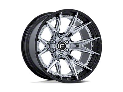 Fuel Wheels Fusion Forged Catalyst Chrome with Gloss Black Lip 6-Lug Wheel; 22x12; -44mm Offset (21-24 F-150)