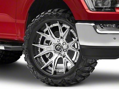 Fuel Wheels Fusion Forged Catalyst Chrome with Gloss Black Lip 6-Lug Wheel; 24x12; -44mm Offset (21-25 F-150)