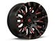 Fuel Wheels Quake Gloss Black Milled with Red Tint 6-Lug Wheel; 18x9; 1mm Offset (21-24 F-150)