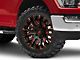 Fuel Wheels Quake Gloss Black Milled with Red Tint 6-Lug Wheel; 20x9; 1mm Offset (21-24 F-150)