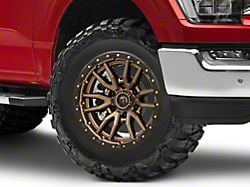 Fuel Wheels Rebel Matte Bronze with Black Bead Ring 6-Lug Wheel; 18x9; -12mm Offset (21-25 F-150)