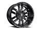 Fuel Wheels Sledge Matte Black Gloss Black Lip 6-Lug Wheel; 17x9; 2mm Offset (21-24 F-150)