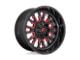 Fuel Wheels Stroke Gloss Black with Red Tinted Clear 6-Lug Wheel; 18x9; 1mm Offset (21-24 F-150)