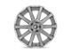 Fuel Wheels Contra Platinum Brushed Gunmetal with Tinted Clear 8-Lug Wheel; 20x10; -18mm Offset (23-24 F-250 Super Duty)