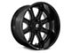 Fuel Wheels Darkstar Gloss Black Milled 8-Lug Wheel; 20x10; -18mm Offset (17-22 F-250 Super Duty)