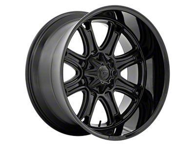 Fuel Wheels Darkstar Matte Black with Gloss Black Lip 8-Lug Wheel; 20x9; 1mm Offset (17-22 F-250 Super Duty)