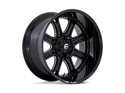 Fuel Wheels Darkstar Matte Black with Gloss Black Lip 8-Lug Wheel; 22x10; -18mm Offset (17-22 F-250 Super Duty)