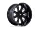 Fuel Wheels Darkstar Matte Black with Gloss Black Lip 8-Lug Wheel; 22x10; -18mm Offset (17-22 F-250 Super Duty)