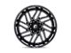 Fuel Wheels Hurricane Gloss Black Milled 8-Lug Wheel; 24x12; -44mm Offset (23-24 F-250 Super Duty)