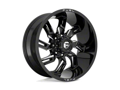 Fuel Wheels Lockdown Gloss Black Milled 8-Lug Wheel; 20x10; -18mm Offset (23-24 F-250 Super Duty)