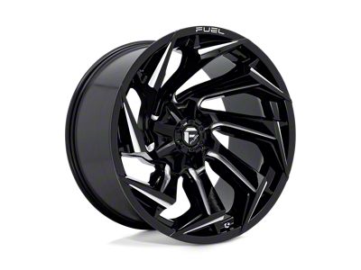 Fuel Wheels Reaction Gloss Black Milled 8-Lug Wheel; 22x12; -44mm Offset (23-24 F-250 Super Duty)