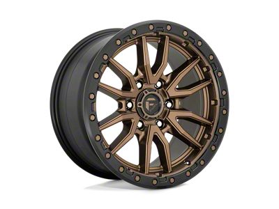 Fuel Wheels Rebel Matte Bronze with Black Bead Ring 8-Lug Wheel; 22x12; -44mm Offset (23-25 F-250 Super Duty)