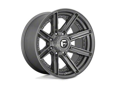 Fuel Wheels Rogue Platinum Brushed Gunmetal with Tinted Clear 8-Lug Wheel; 20x10; -18mm Offset (23-24 F-250 Super Duty)