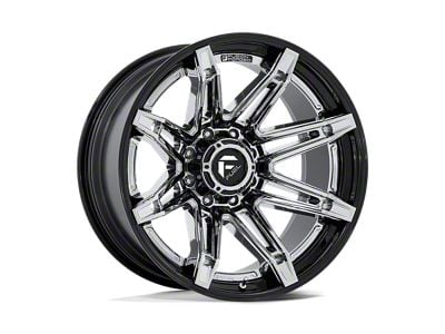 Fuel Wheels Fusion Forged Brawl Chrome with Gloss Black Lip 8-Lug Wheel; 22x12; -44mm Offset (23-24 F-350 Super Duty SRW)